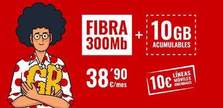 Pepephone baja el precio de las líneas adicionales en su combinado de Fibra 300 Mb