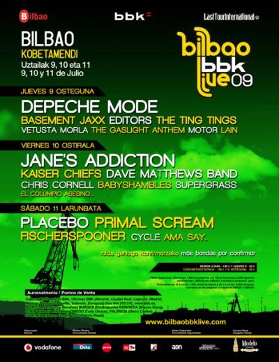 Depeche Mode plato fuerte del Bilbao BBK Live, compra con antelación y ahorrarás