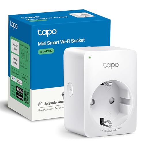 Tapo P100 - Smart WiFi Plug, control remoto vía app, temporizadores y horarios configurables, enlace de ahorro de energía, compatible con Alexa y Google Home, 10 A, 2300 W