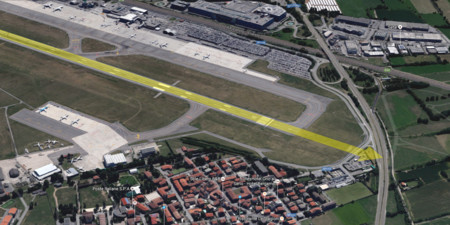 Accidente Avion Aeropuerto Bergamo 2016