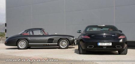 Mercedes 300 SL y Mercedes SLS AMG