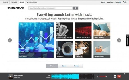 Shutterstock: fotos, vídeos y ahora también música