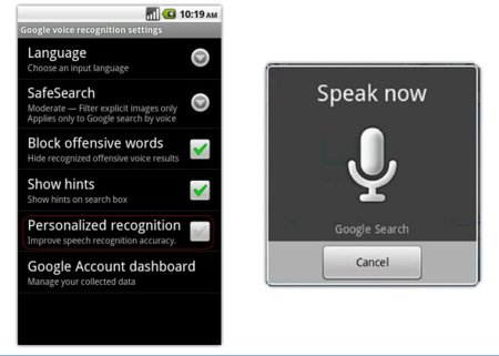 Google propone la personalización de las búsquedas por voz en Android