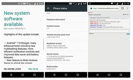 Actualización Nougat Moto G4
