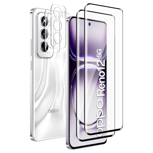 Fyqzio 2+2 Piezas Cristal templado compatible con OPPO Reno 12 5G