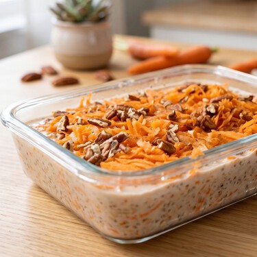 Prepara esta avena con sabor a pastel de zanahoria: un postre rápido y delicioso que puedes comer en la mañana o noche 