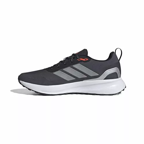 Adidas Hombre RUNFALCON 5 TR Running Shoes, Core Black/Silver Metallic/Carbon, 41 1/3 EU