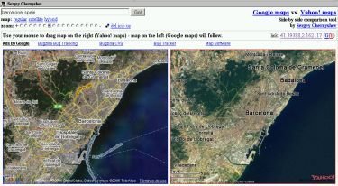 Compara los mapas de Google Maps y Yahoo! Maps