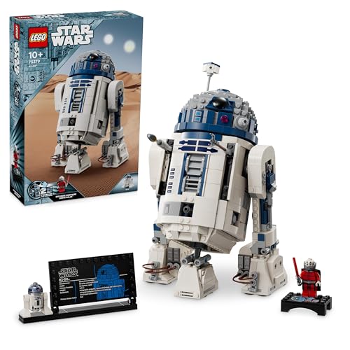 LEGO Star Wars 75379 R2-D2 Figura Articulada de Droide de Juguete con Cabeza Giratoria, Periscopio y Herramientas - Minifgiura de Darth Malek - Regalo para Niños de 10+ Años, Coleccionistas y Fans