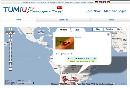 Tumiu, registrando nuestras rutas