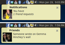 Facebook Notify: notificaciones de Facebook integradas en Gnome