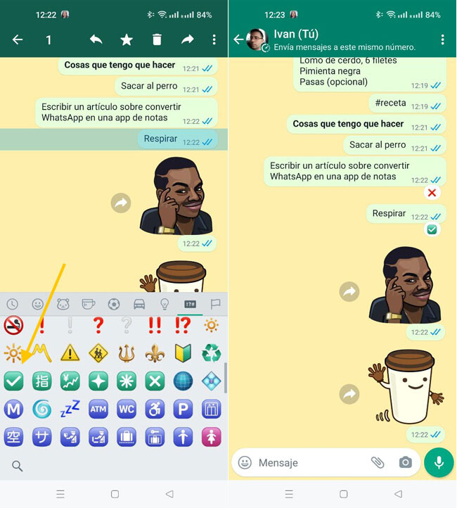 WhatsApp como app de notas todos los trucos para sacarle todo el provecho