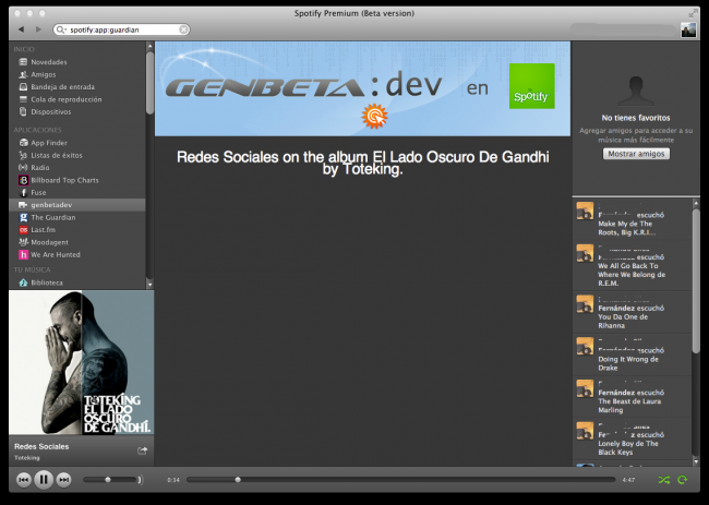 Api de Spotify para crear aplicaciones musicales