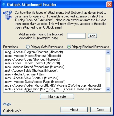 Gestiona los adjuntos bloqueados y permitidos en Outlook con Outlook Attachment Enabler