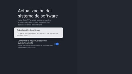 Actualización Sony