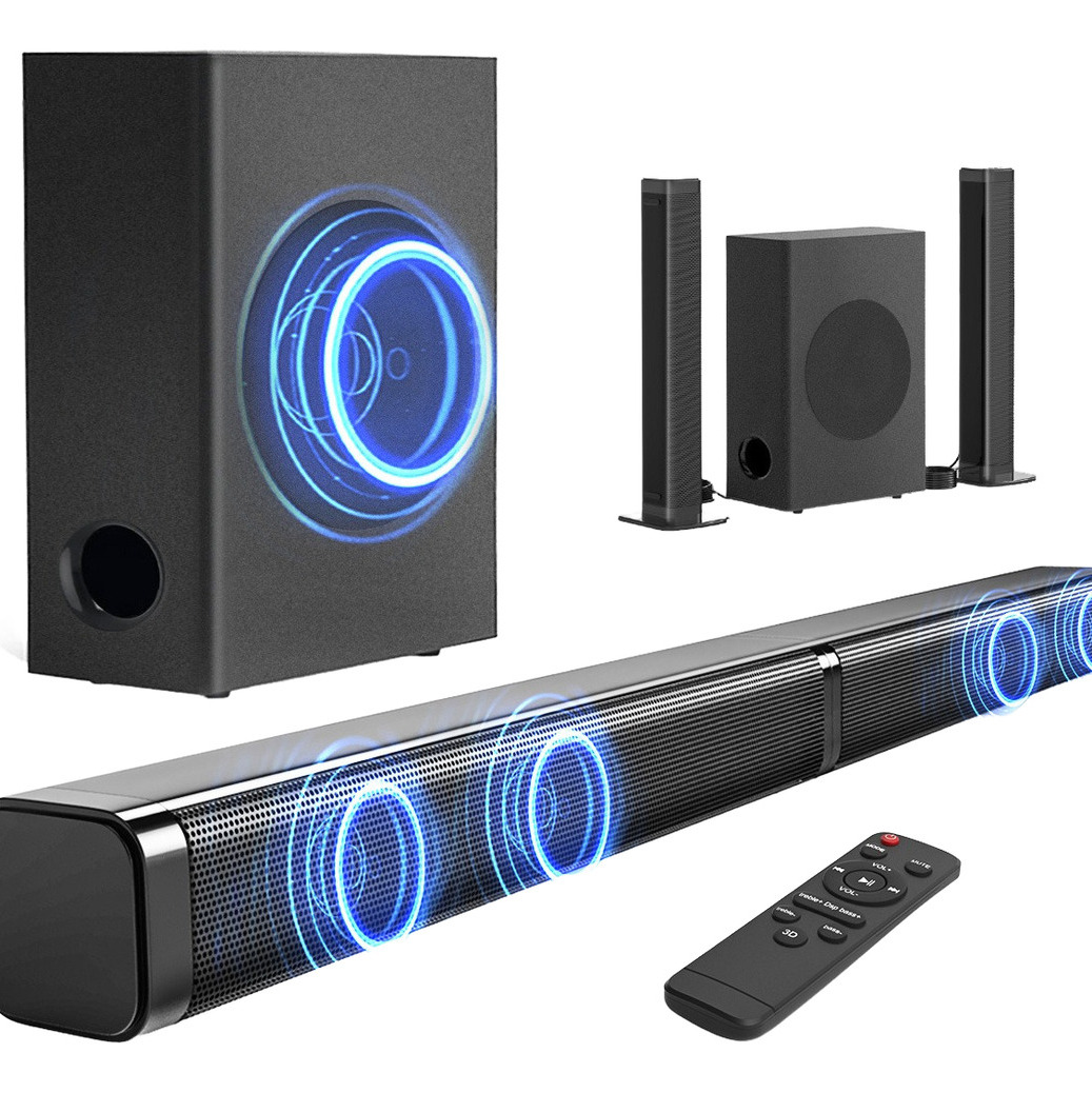 Barra De Sonido 2.1 Canales Con Subwoofer 200w Home Theater