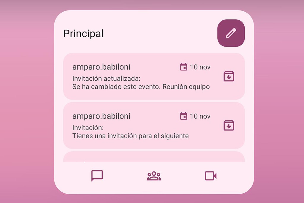 Gmail renueva su widget con Material You y más accesos directos