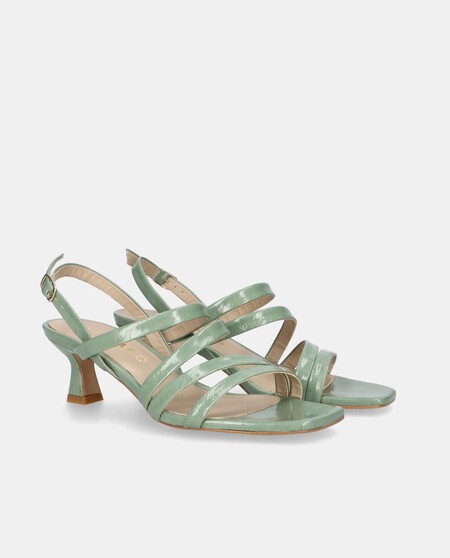 sandalias verde menta