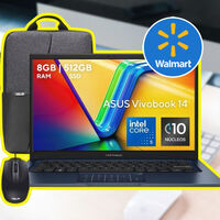 Para el regreso a clases: laptop ASUS Vivobook 14 con Windows 11, mouse y mochila; está de remate en Walmart 