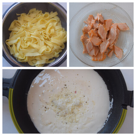 Pasta Alfredo Con Salmon Paso A Paso