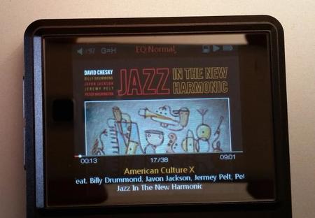 Detalle de la pantalla del FiiO X5