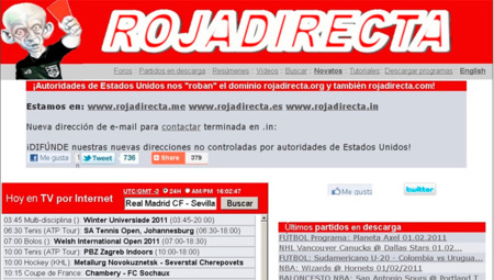 El Gobierno de EEUU devolverá los dominios requisados a Rojadirecta