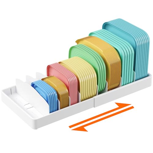 Lifewit Organizador Tapas de Tupper Extensible