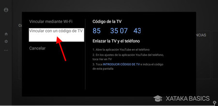 Vincular  con código de TV: cómo conectar tu móvil paso a paso