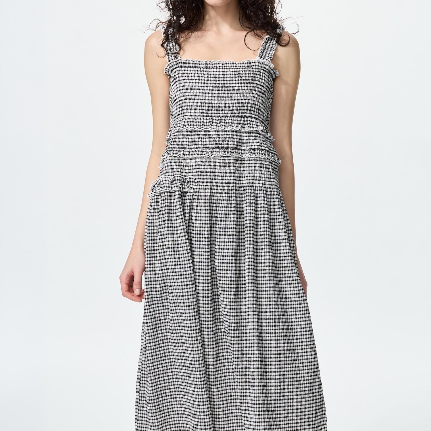 Vestido fruncidos tirantes

