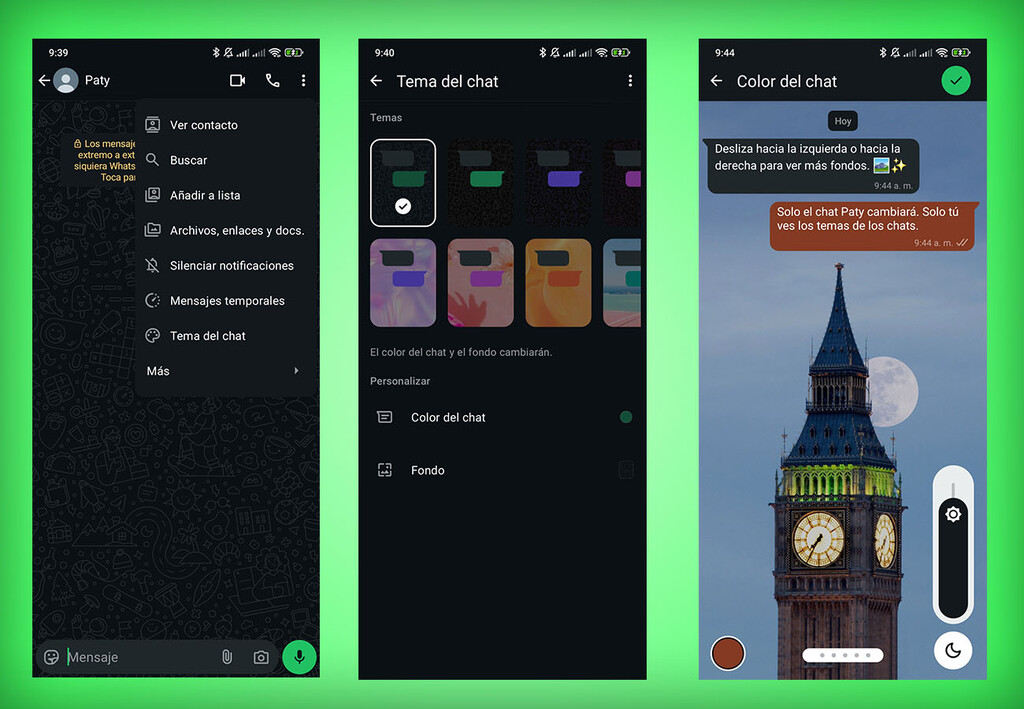 Cómo personalizar los chats de WhatsApp con temas de colores y fondos ...