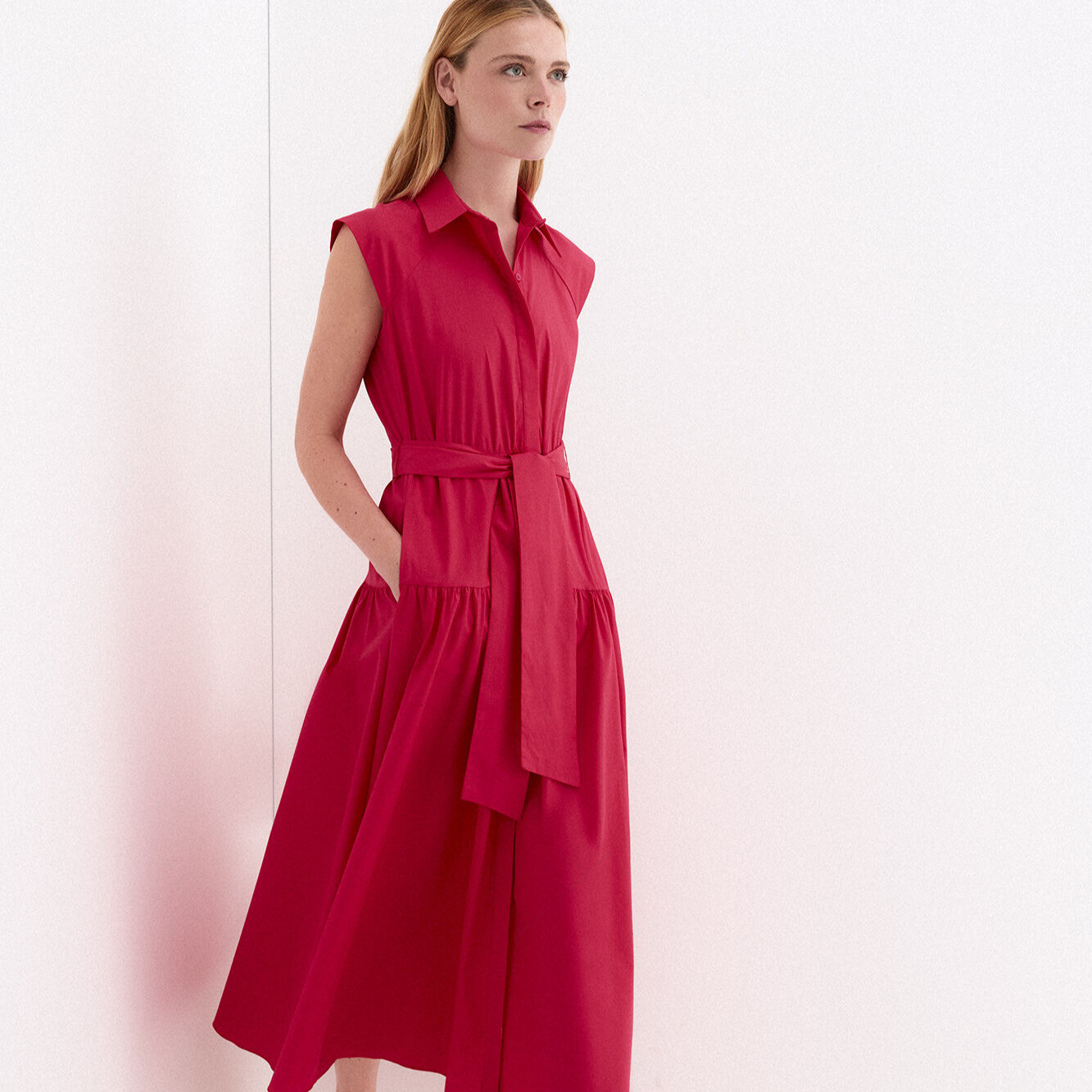  Pedro del Hierro
Vestido camisero sin mangas