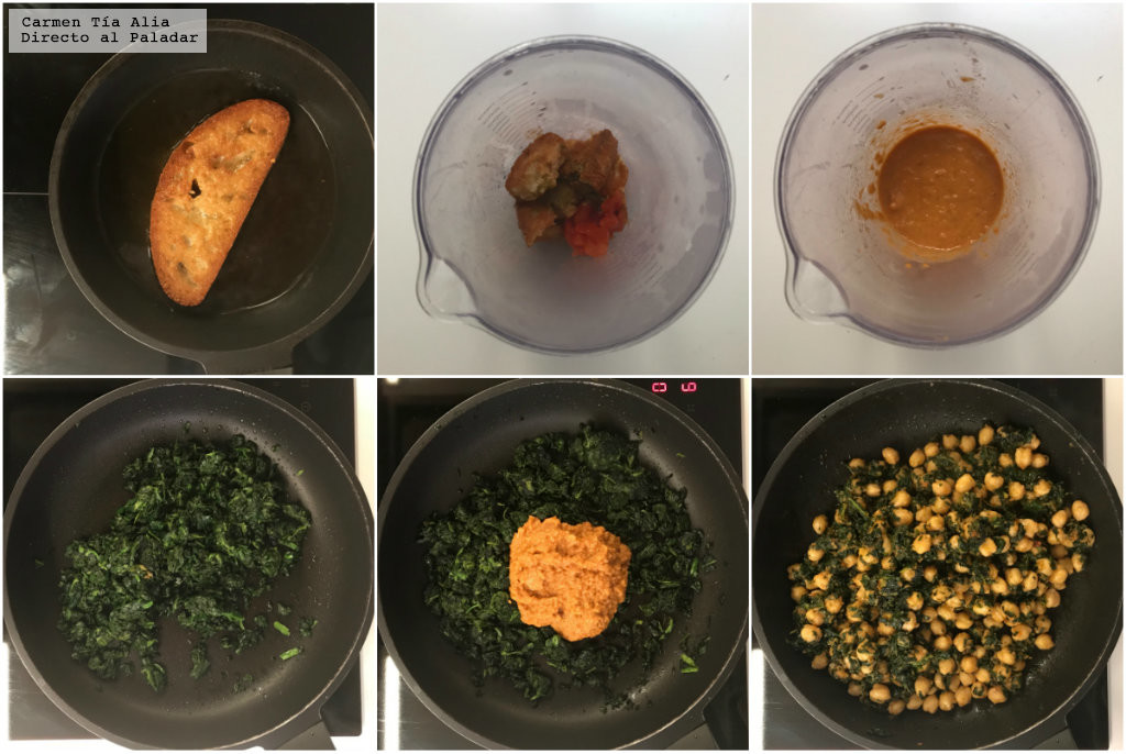 Garbanzos con espinacas receta de potaje fácil, rápida, casera y