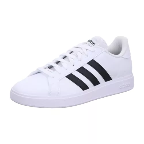 adidas Hombre Grand Court Base 2.0 Shoes, Cloud White / Core Black / Cloud White, 44 EU