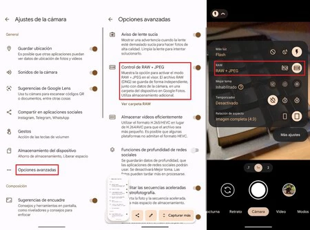 Google カメラで RAW キャプチャを有効にするのは非常に簡単です。