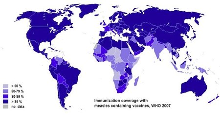 El problema del sarampión en el mundo