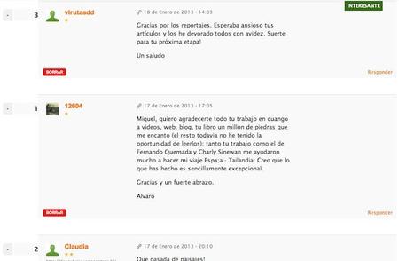 Comentarios Nuevo Diario del viajero