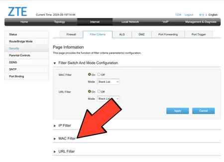 Macフィルタリング