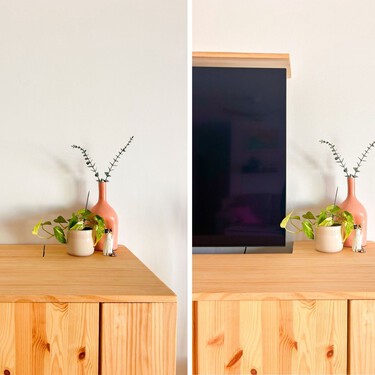 Me hice un mueble a medida para ocultar la televisión: se lo debo a Ikea y a un vídeo de TikTok