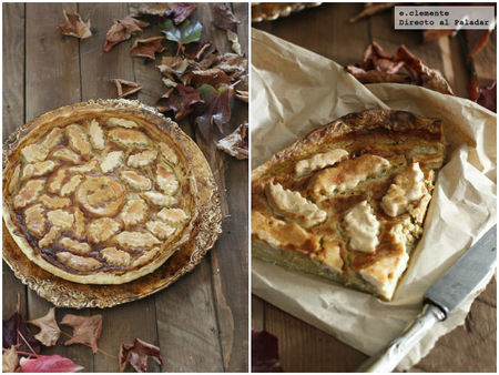 Tarta rústica de calabaza y murciélagos. Receta de Halloween