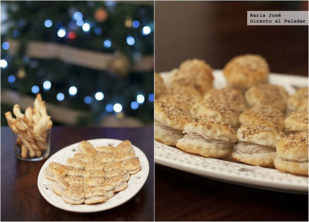 Hojaldritos rellenos de dip de sardinas. Receta de Navidad