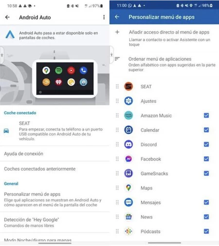 Android Auto: cómo personalizar el menú de aplicaciones de tu coche