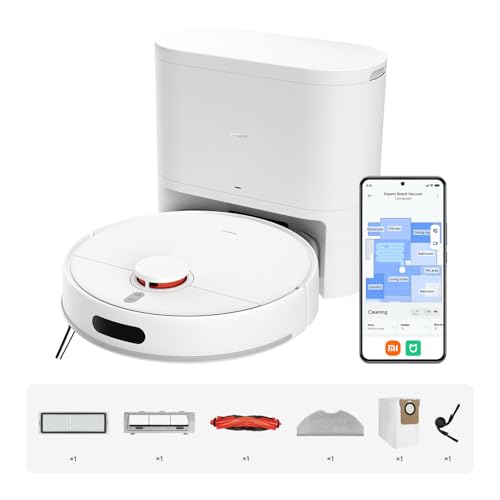 XIAOMI Robot Vacuum H40 Robot Aspirador y Fregasuelos con Autovaciado, hasta 90 Días sin Mantenimiento, 10000 Pa de Succión, Navegación LDS, Sistema Antienredos y Control por App& Voz