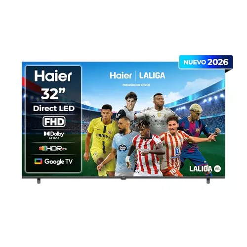 Haier K85 Full HD 32" H32K85GFX, Smart TV con Google TV, Dolby Audio, HDR10