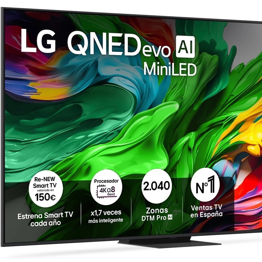 LG - TV QNED evo MiniLED AI 139cm (55') LG 55QNED86A6A, 4K Smart TV.