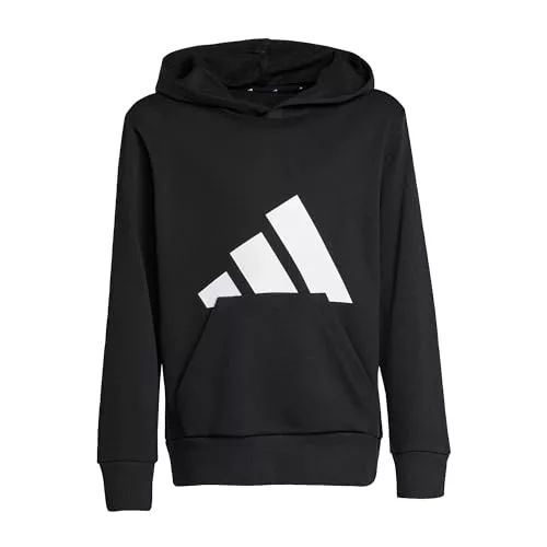 adidas Unisex - Bambini e Ragazzi Essentials Big Logo Hoodie, Black/White, 11-12 Years