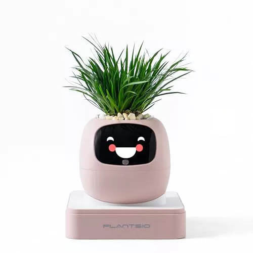 Ivy AI - Maceta inteligente con emoji, robot para plantas de interior, maceta Tamagotchi, elegante decoración del hogar