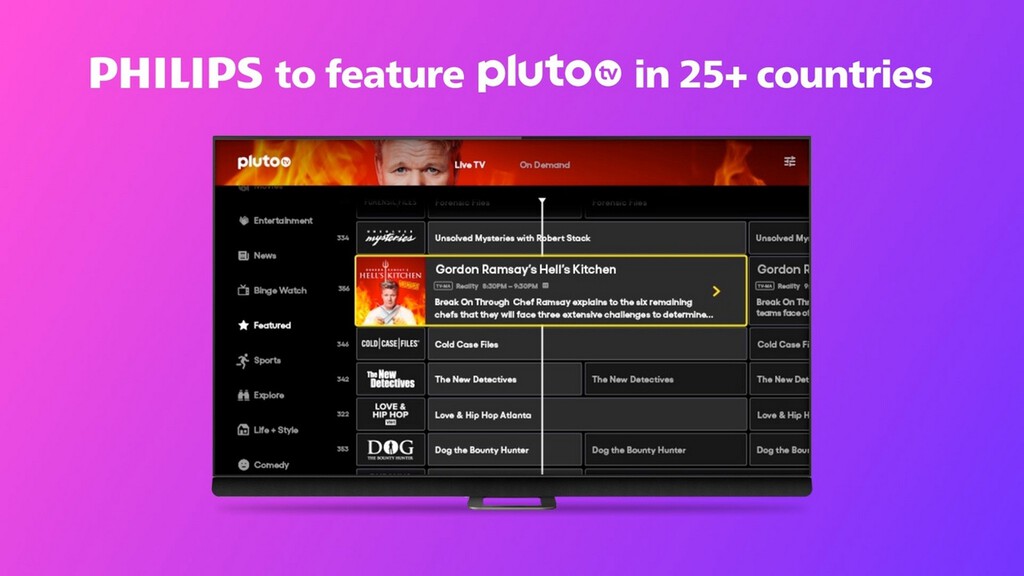 Si tienes una Smart TV de Philips ahora podrás ver más de 100 canales gratis sin antena de TDT gracias a Pluto TV  