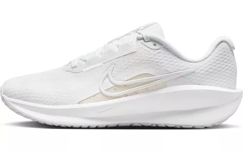NIKE W Downshifter 13, Sneaker Mujer, White White Platinum Tint, 38 EU