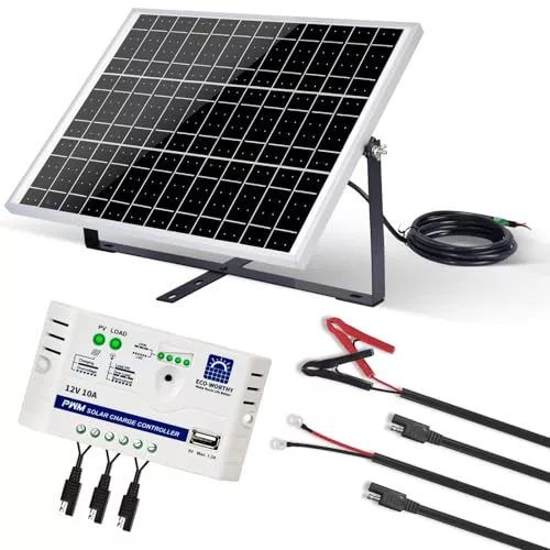 ECO-WORTHY Placa Solar 12V 25W Kit Solar Monocristalino