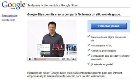 Google Sites: recurso gratuito para un web site básico